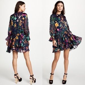 Alice & Olivia floral burnout effect Moore dress